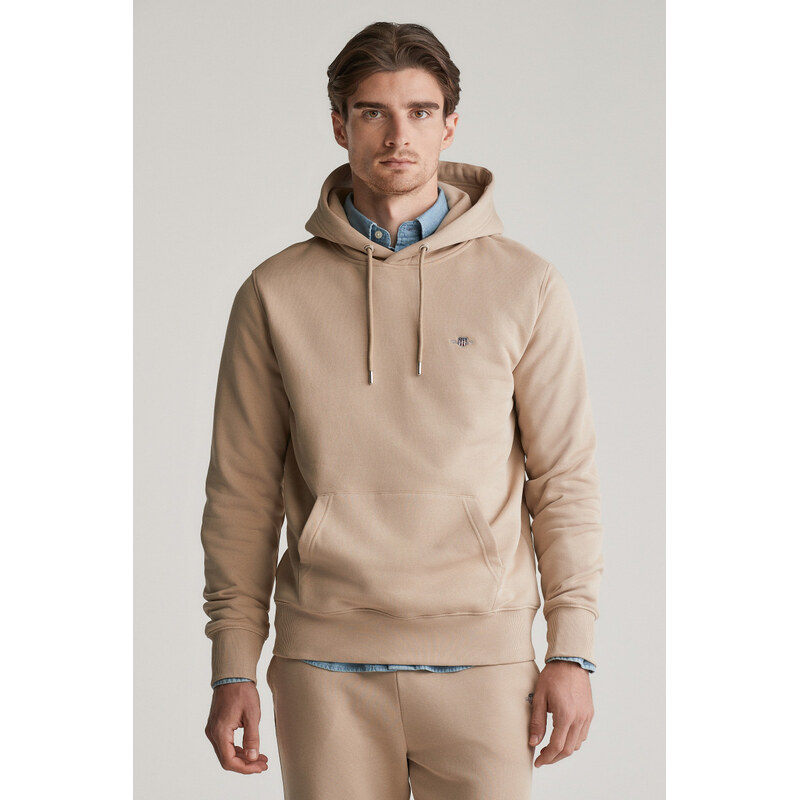 MIKINA GANT REG SHIELD HOODIE DRY SAND