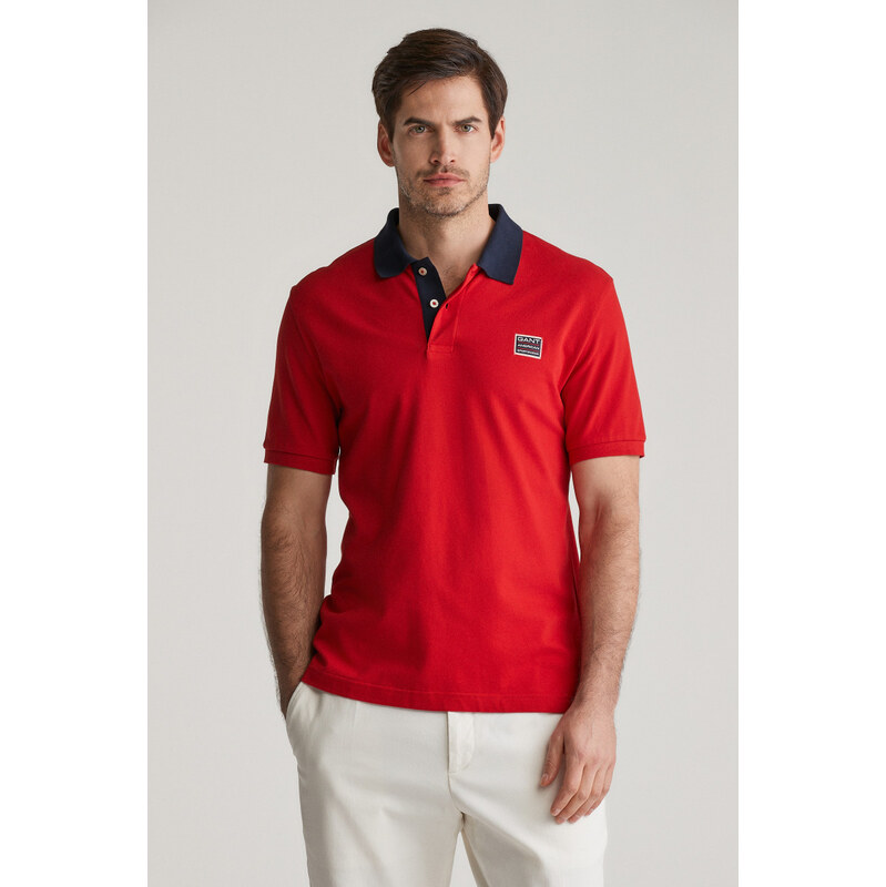 POLOKOŠILE GANT CONTRAST SS POLO RUBY RED