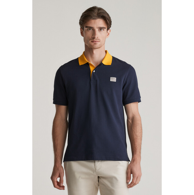 POLOKOŠILE GANT CONTRAST SS POLO EVENING BLUE