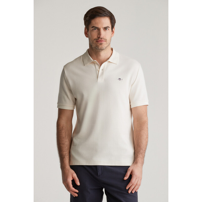 POLOKOŠILE GANT TEXTURED POLO CREAM