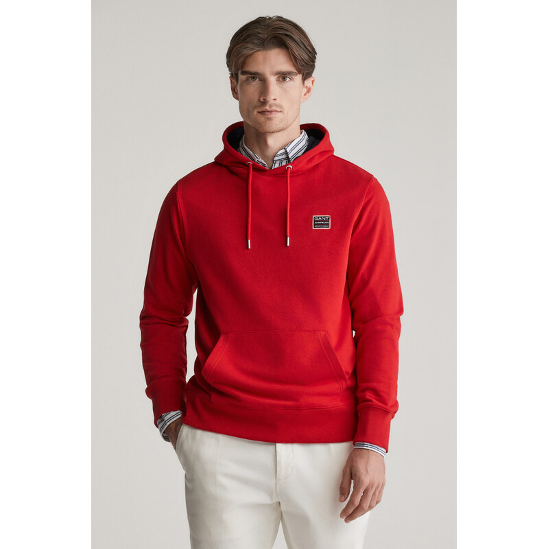 MIKINA GANT CONTRAST SWEAT HOODIE RUBY RED