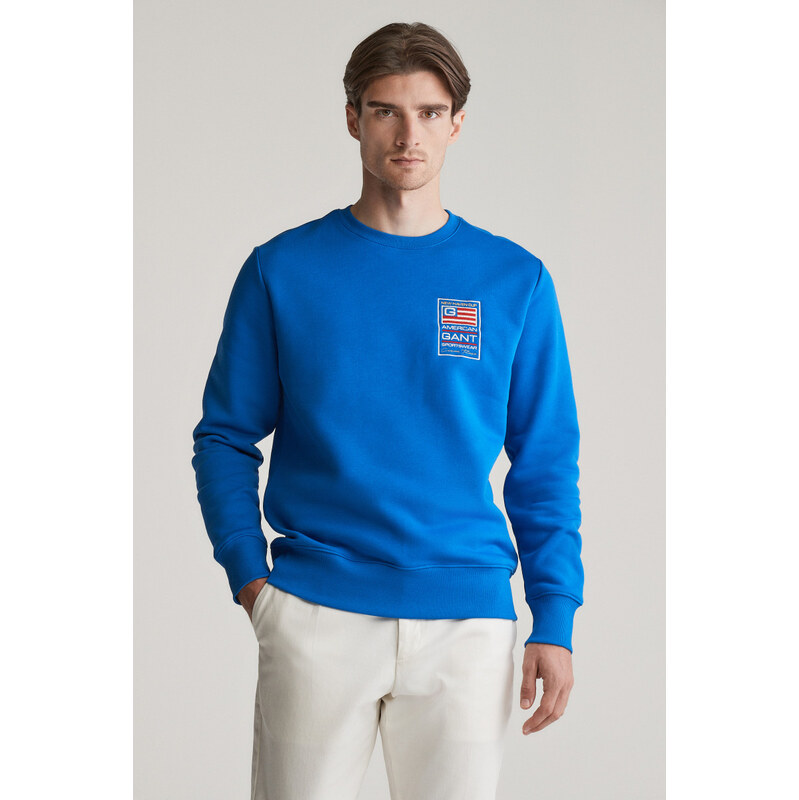 MIKINA GANT GRAPHIC C-NECK LAPIS BLUE