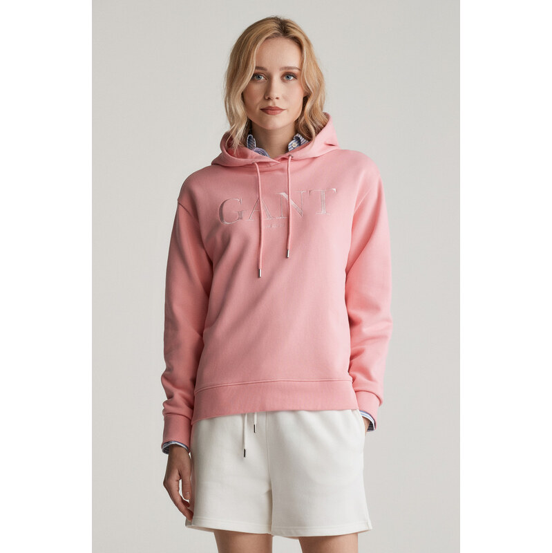 MIKINA GANT TONAL GRAPHIC HOODIE GERANIUM PINK 103721441
