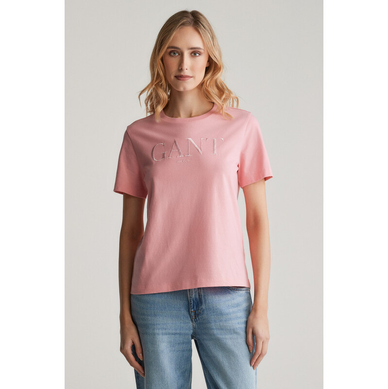 TRIČKO GANT REG TONAL GRAPHIC SS T-SHIRT GERANIUM PINK 103721440