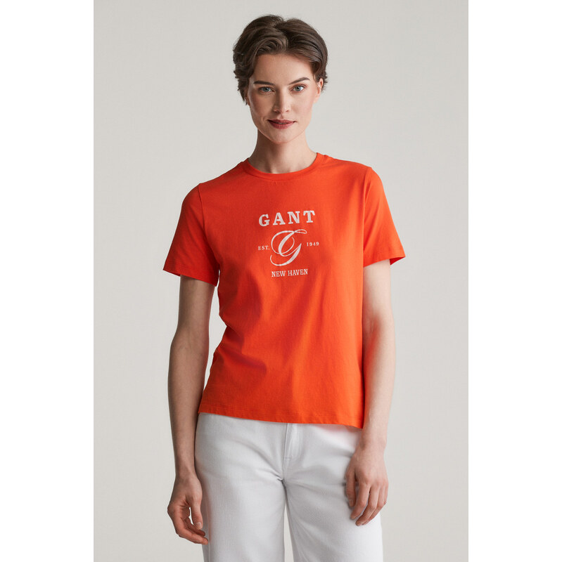 TRIČKO GANT REG GRAPHIC SS T-SHIRT ORANGE RED 103721449