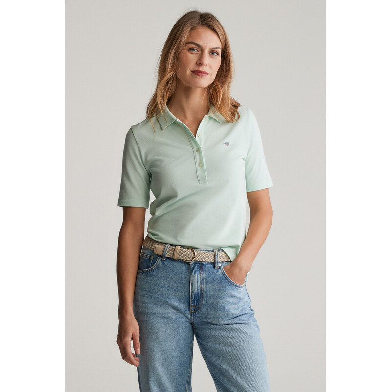 POLOKOŠILE GANT SLIM SHIELD SS PIQUE POLO FADED MINT 103721492