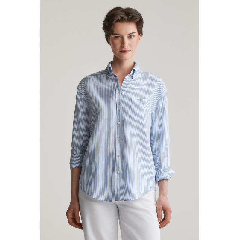KOŠILE GANT REL LUXURY OXFORD STRIPED BD SHIRT PERFECT BLUE