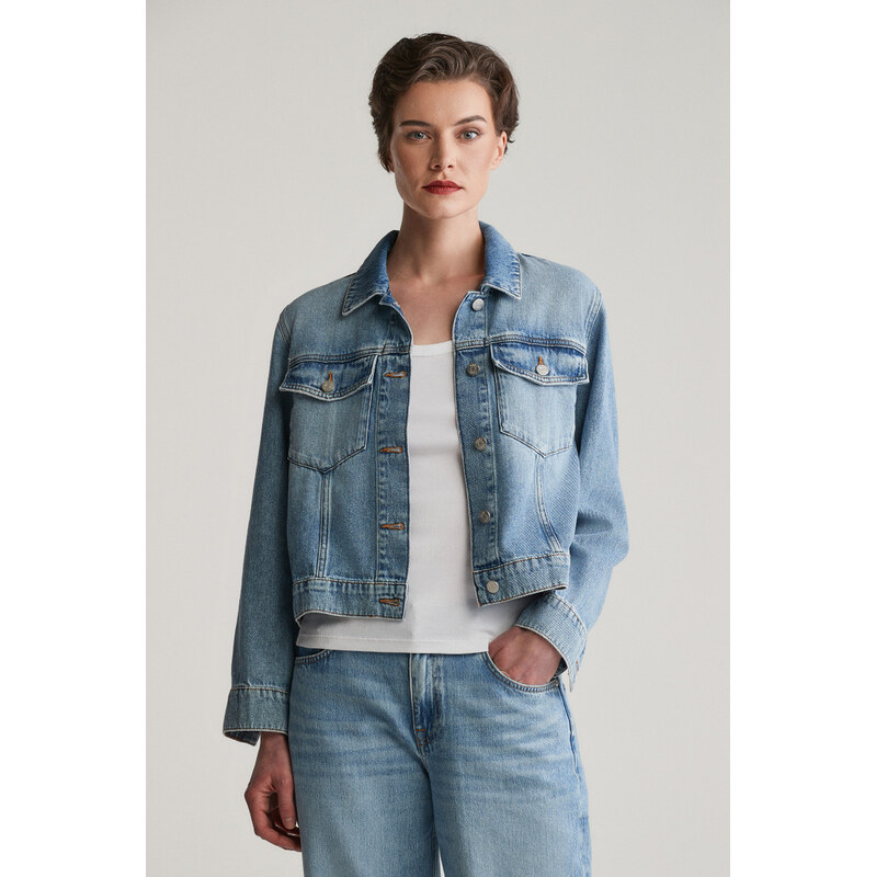 BUNDA GANT DENIM JACKET MID BLUE BROKEN IN 103721513