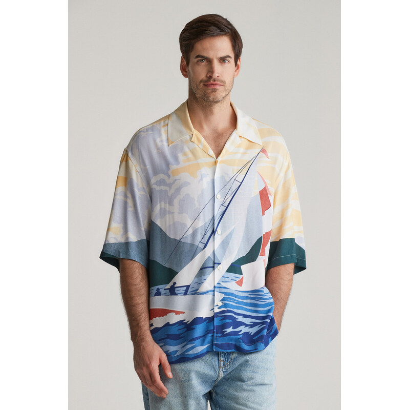 KOŠILE GANT REL SCENERY SAILING SHIRT RUBY RED