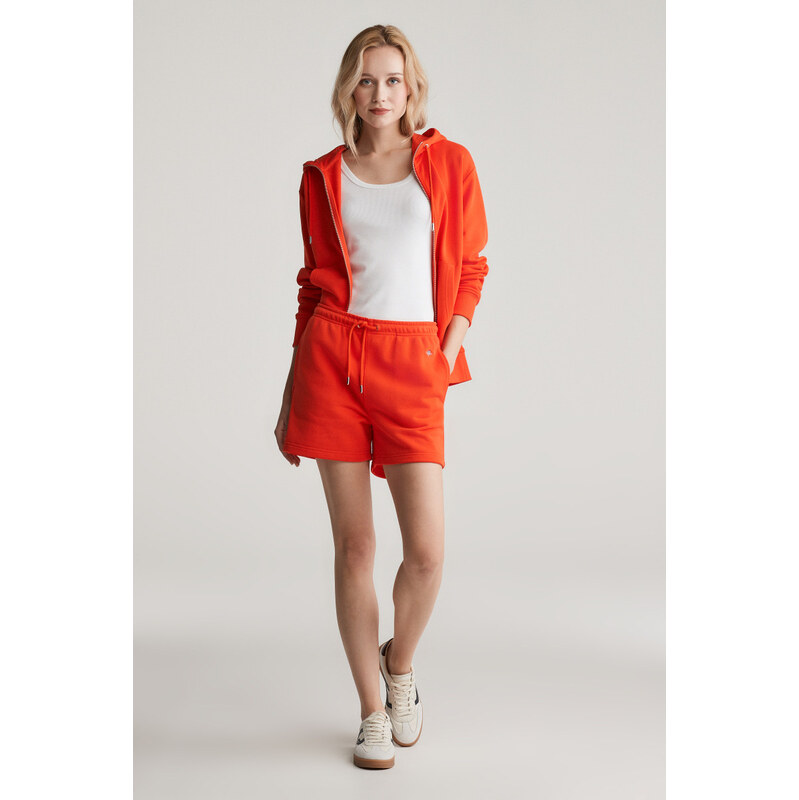 TEPLÁKOVÉ ŠORTKY GANT REG SHIELD SHORTS ORANGE RED