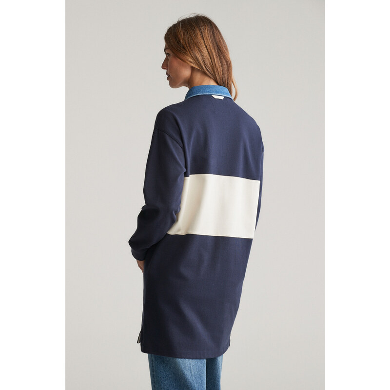 ŠATY GANT HEAVY RUGGER LS DRESS EVENING BLUE