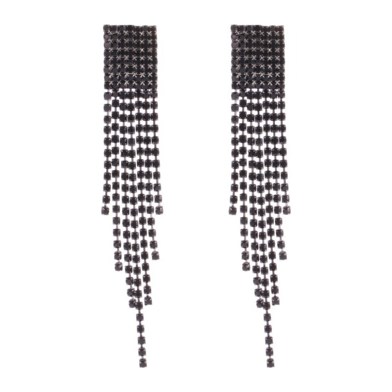 Flamenco Mystique Křišťálové náušnice K1623, délka 9,8 cm, šířka 1,5 103724238