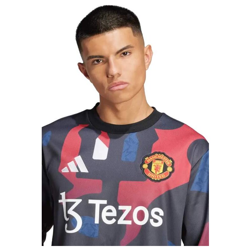 Pánská předzápasová mikina Adidas Manchester United 24/25 vícebarevná