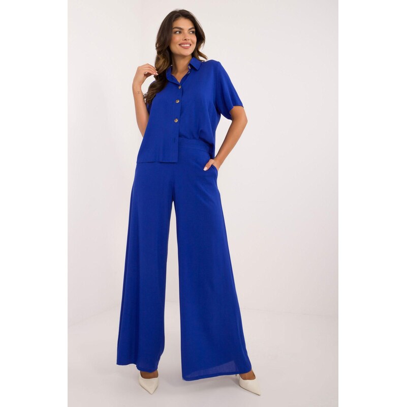 MladaModa Elegantní letní komplet košile a kalhot model 71420