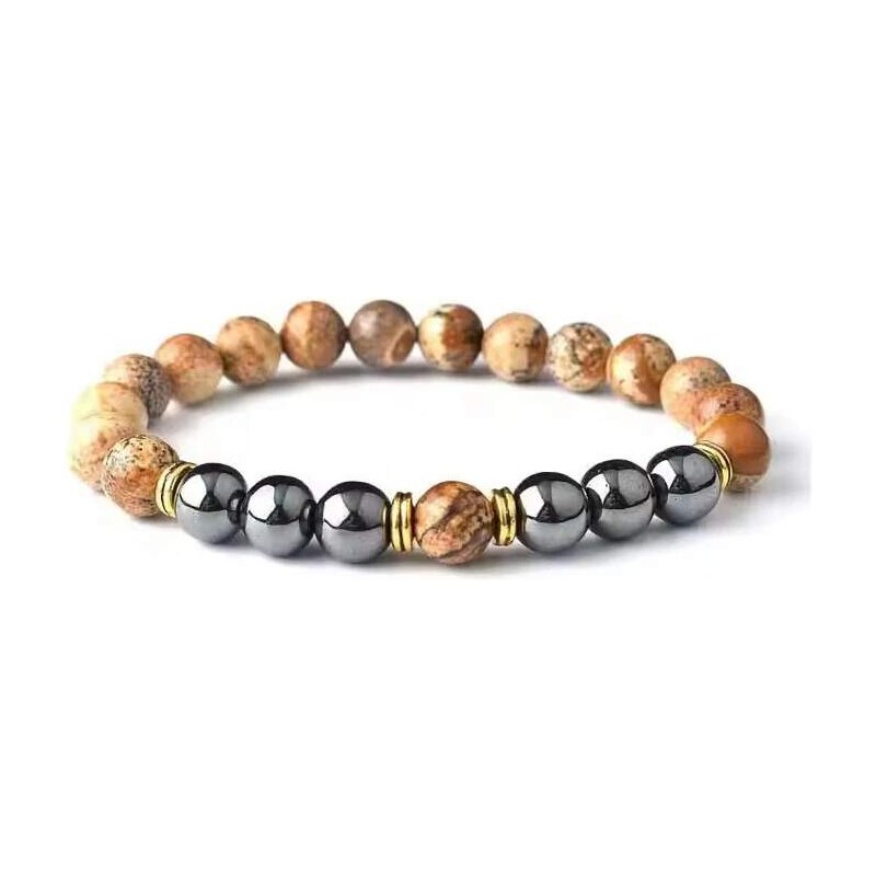 NAKY Pánský náramek Jaspis & Hematit
