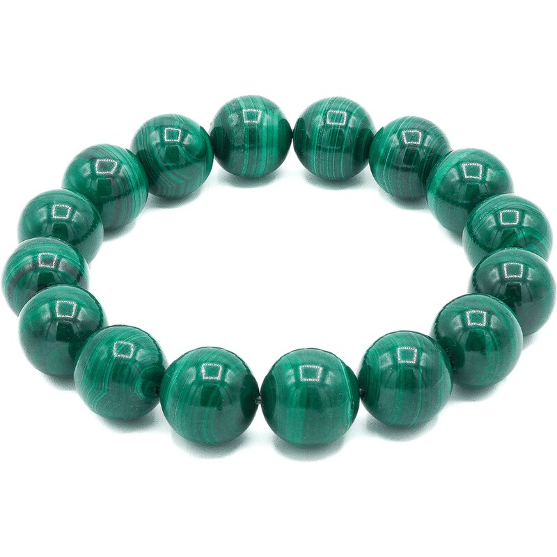 Olivie Náramek 11,5mm MALACHIT 9154