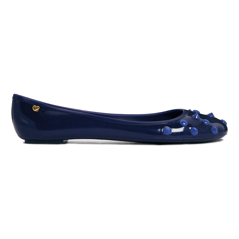 Love Moschino Studded Blue Jelly Flat Shoes
