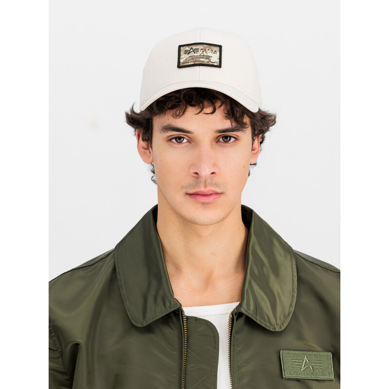 Alpha Industries Kšiltovka Crew Camo Cap vintage white 103829457