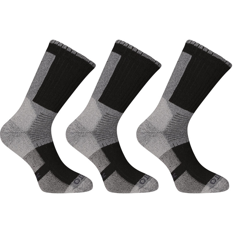3PACK ponožky Nedeto vysoké zimní šedé (3NWS1)