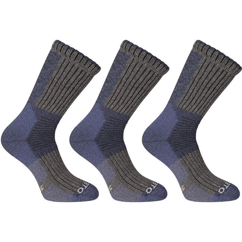 3PACK ponožky Nedeto vysoké zimní modré (3NWM1)