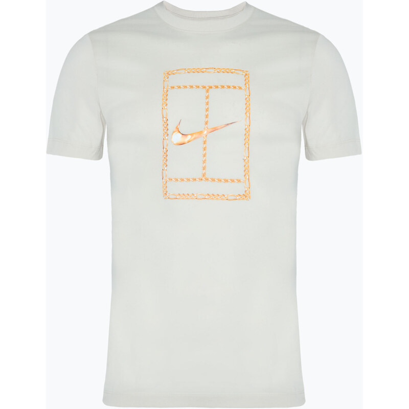 Pánské tenisové tričko Nike Court Dri-FIT světle hnědé barvy