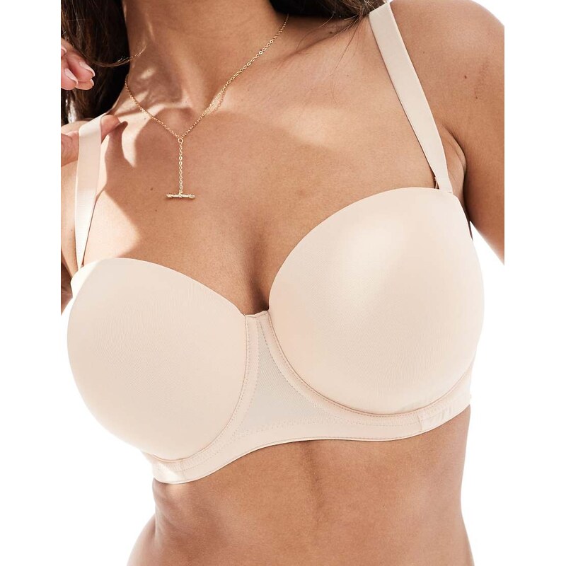 Dorina Michelle Fuller Bust strapless bandeau bra in beige-Neutral 112322009