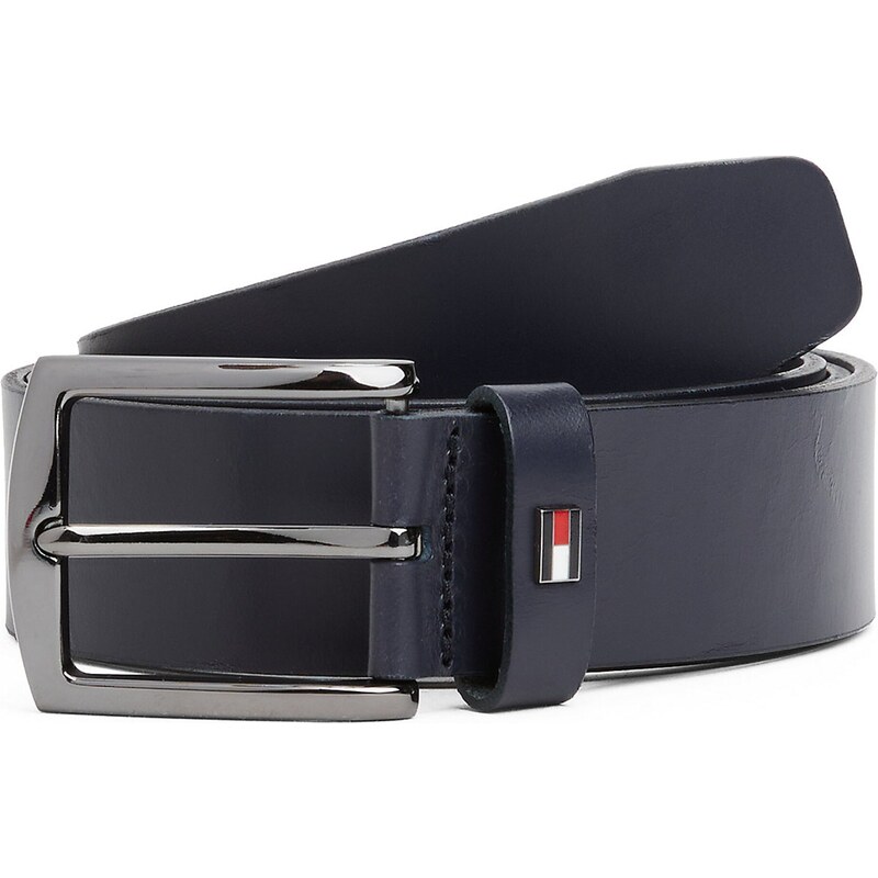 TOMMY HILFIGER Opasek Denton Enamel Flag marine modrá