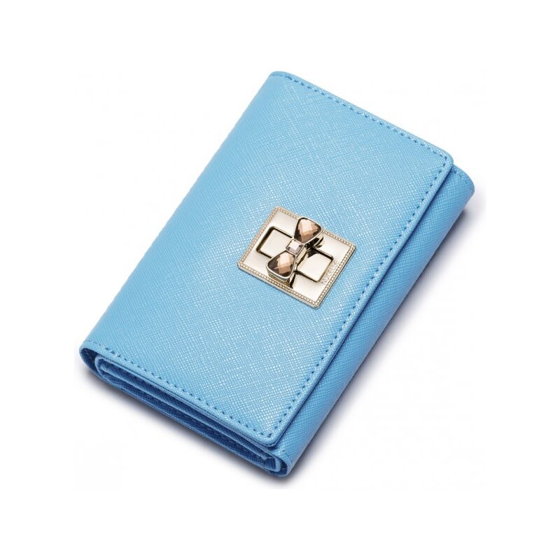 NUCELLE dámská kožená peněženka modrá