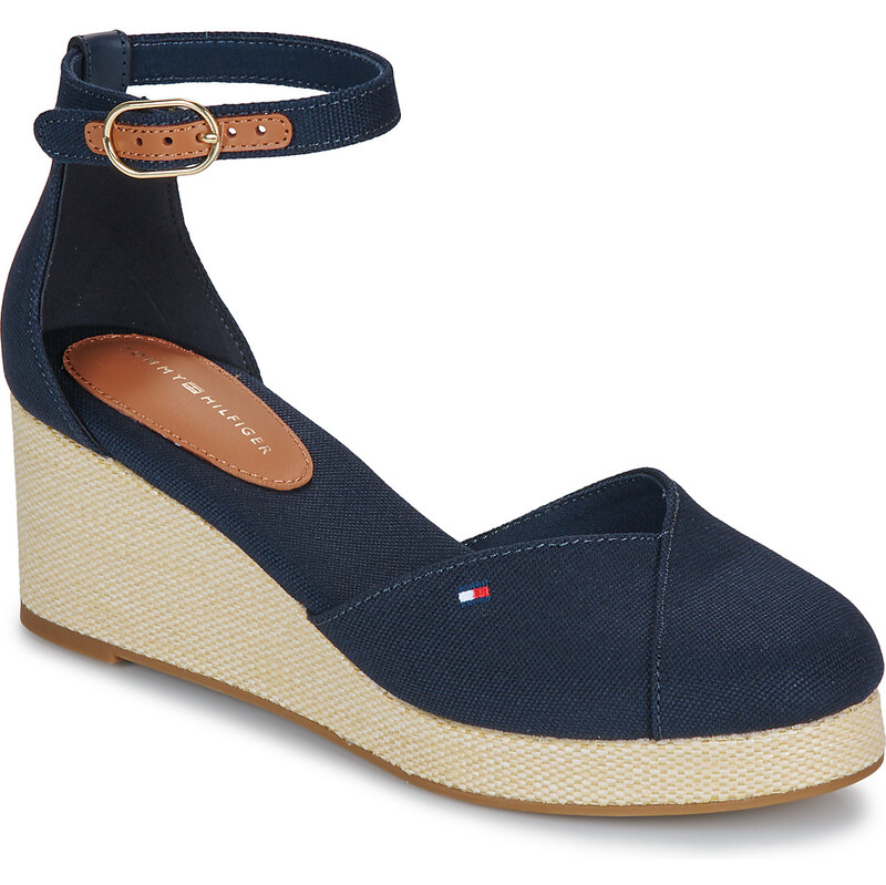 Tommy Hilfiger Sandály na klínku FLAG CLOSED TOE MID WEDGE ESPAD