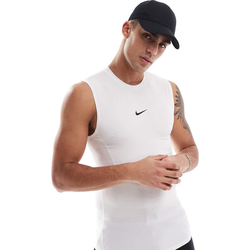 Nike Training Pro Dri-FIT muscle fit vest in white