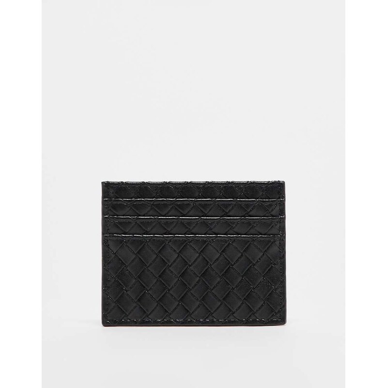 Gina Tricot braided weave card holder in black