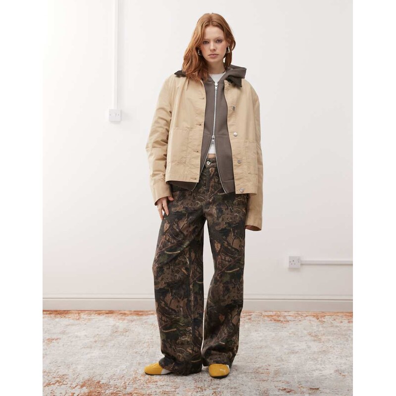 COLLUSION X002 baggy jeans in tree camo print-Multi 115533604