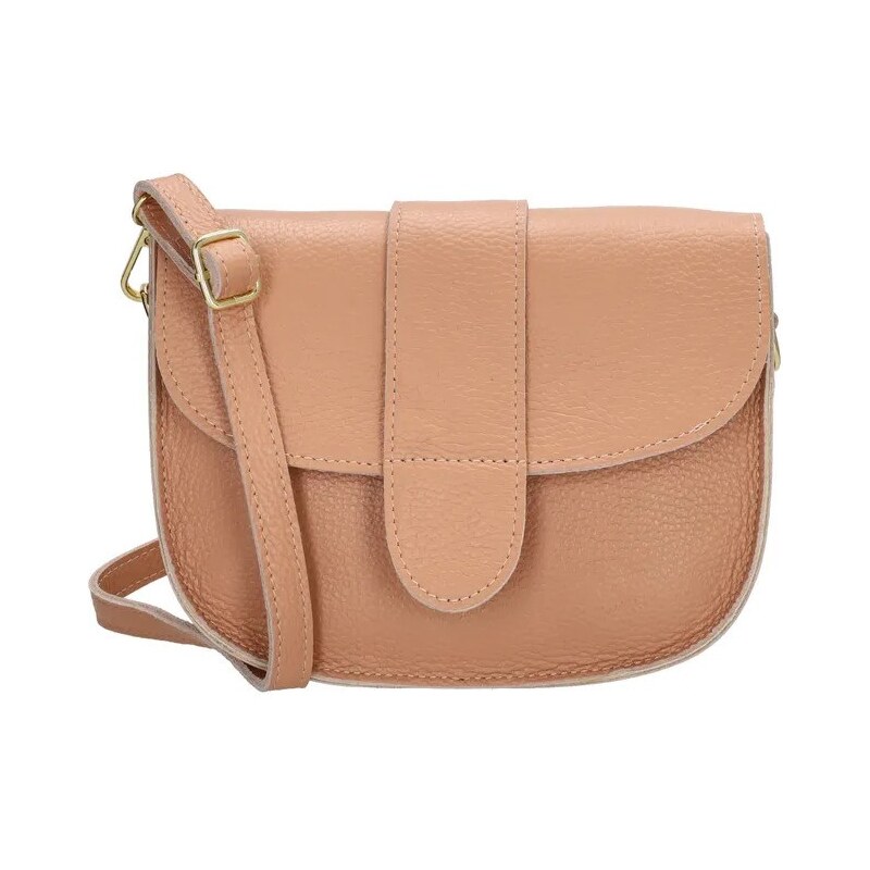 Charm London Růžová prošívaná crossbody kabelka „Fame“