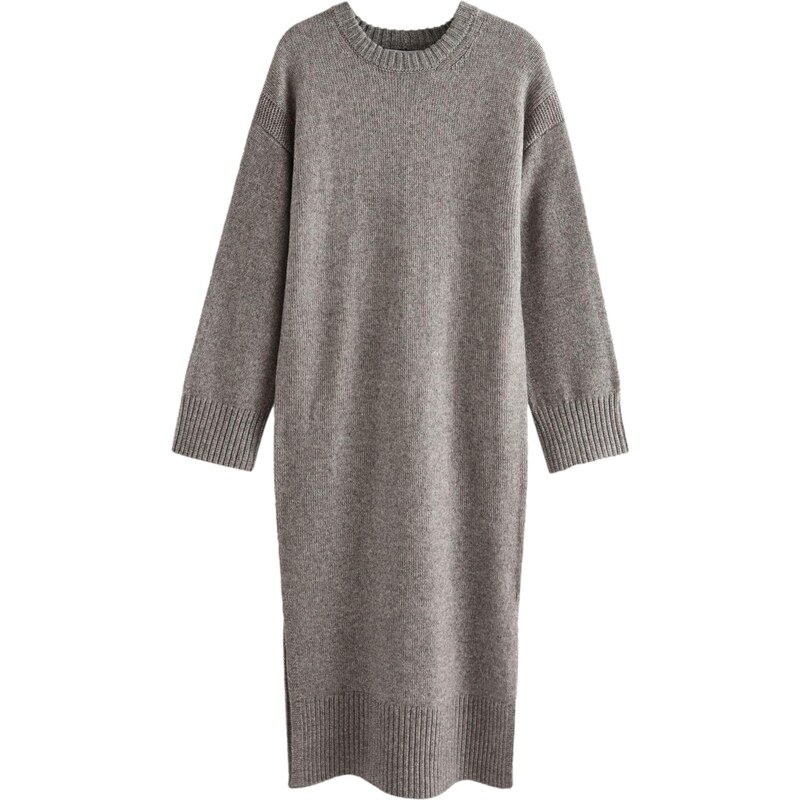 Next Úpletové šaty béžová
