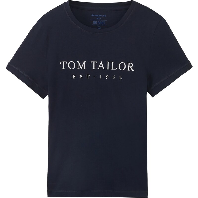 TOM TAILOR Tričko námořnická modř / bílá