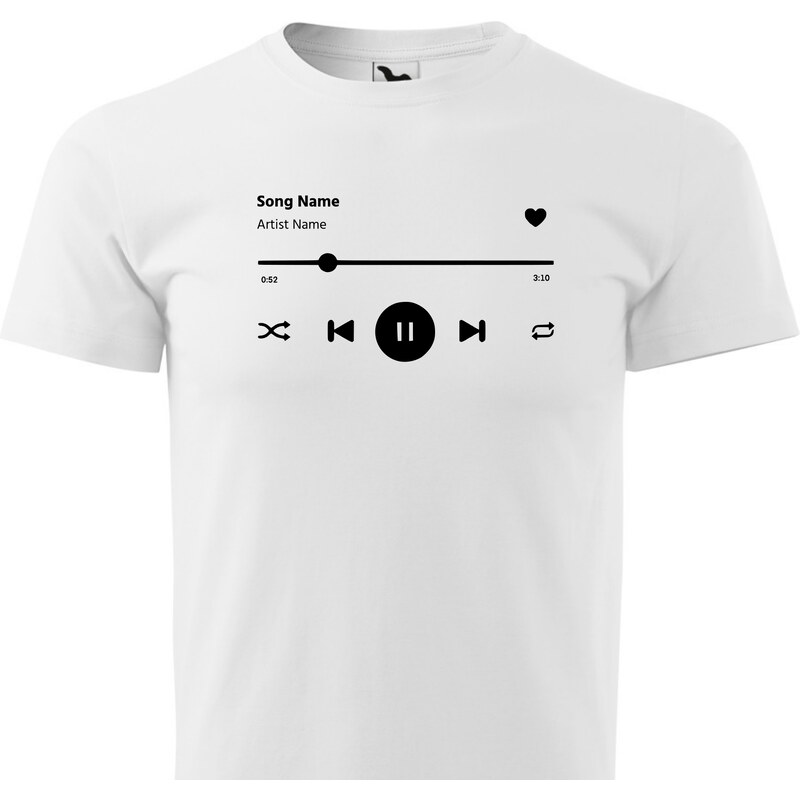 Fenomeno Pánské tričko Spotify bez obrázku