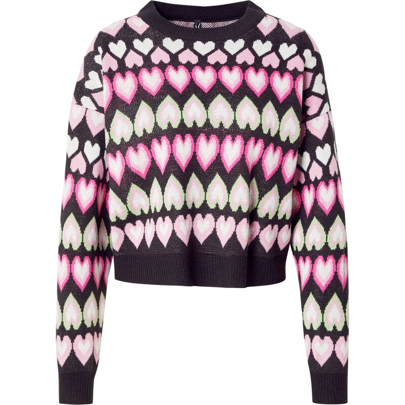 ONLY Svetr ONLSANNE světle zelená / pink / růžová / černá
