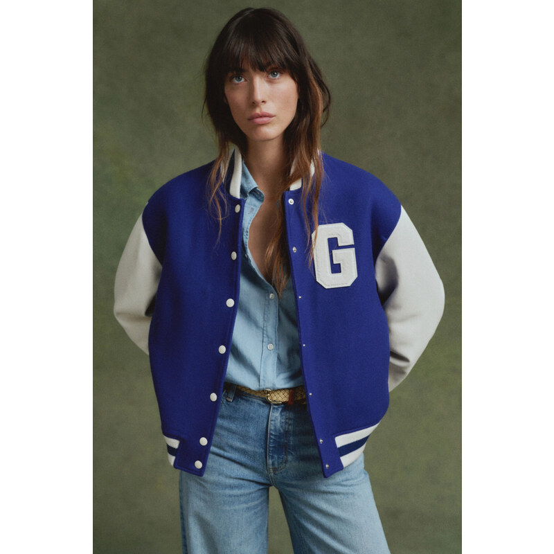 BUNDA GANT VARSITY JACKET COLLEGE BLUE 103893732