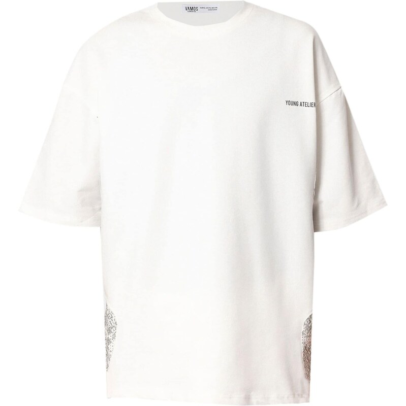 VAMOS CLO Tričko černá / offwhite
