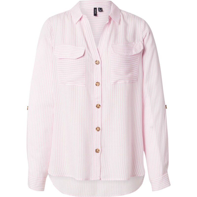 VERO MODA Halenka VMBumpy světle růžová / bílá 104957393