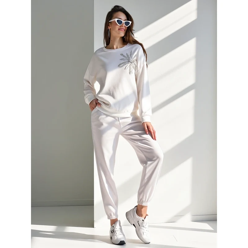 Resti Womens viscose set with a flower