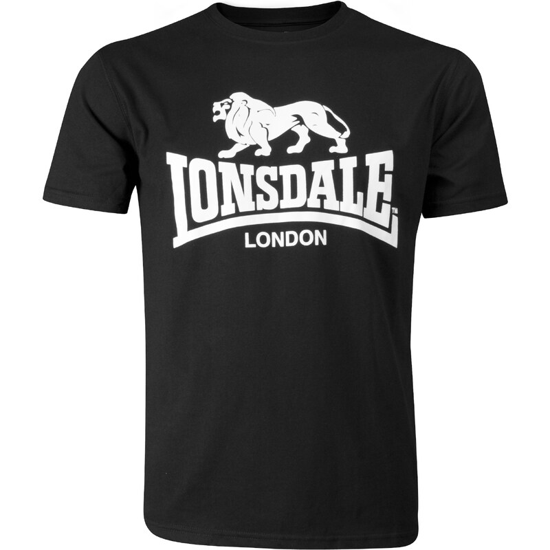 LONSDALE Tričko černá / bílá