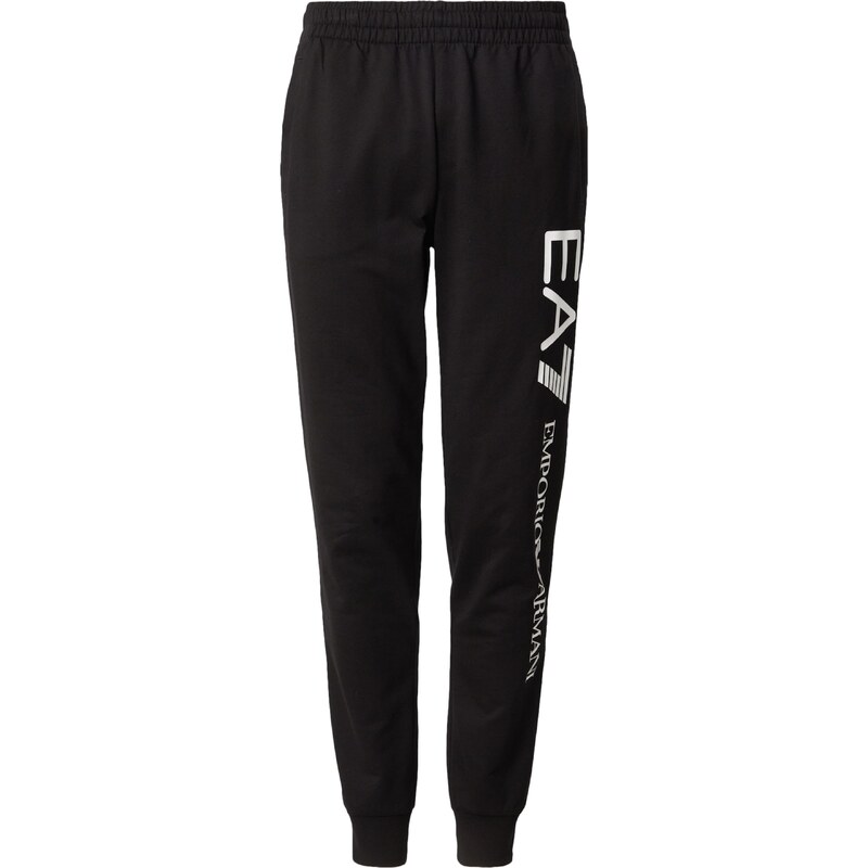 EA7 Emporio Armani Kalhoty černá / bílá