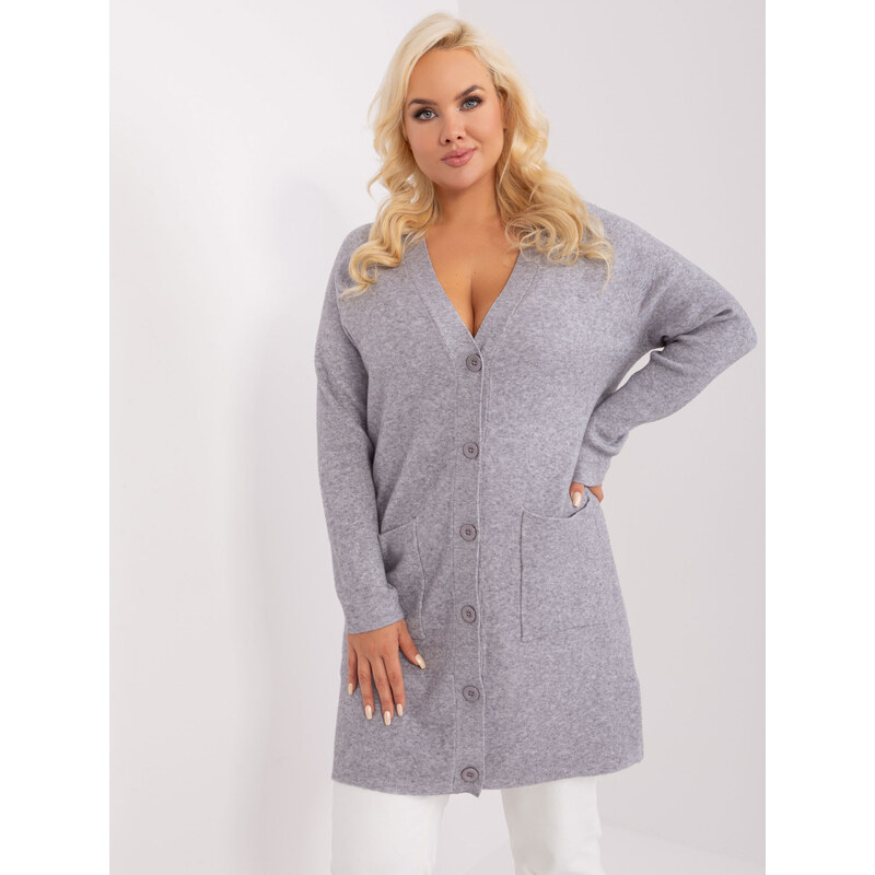 Dámský svetr PM SW PM 3732.10 šedý - FPrice