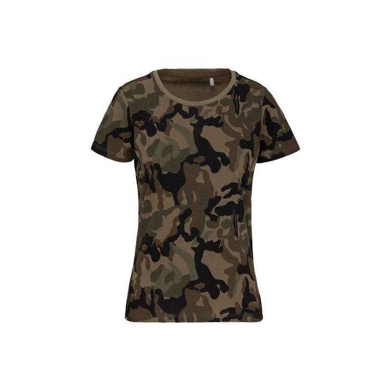 Kariban Dámské maskáčové tričko Olive – 114872861
