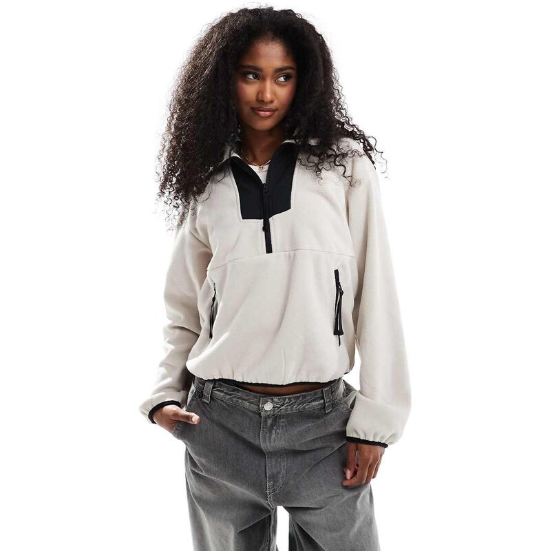 Columbia Sequoia Grove half zip fleece in beige and black-Neutral 114811632