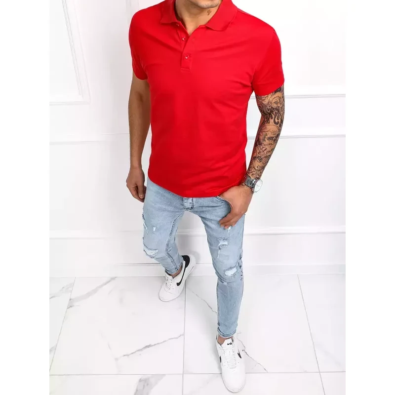 Pánské tričko s límcem DStreet Red