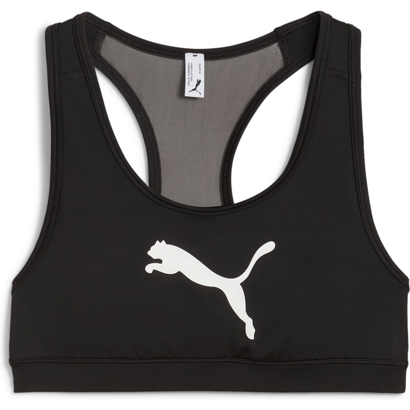 PUMA Sportovní podprsenka 4Keeps černá / bílá