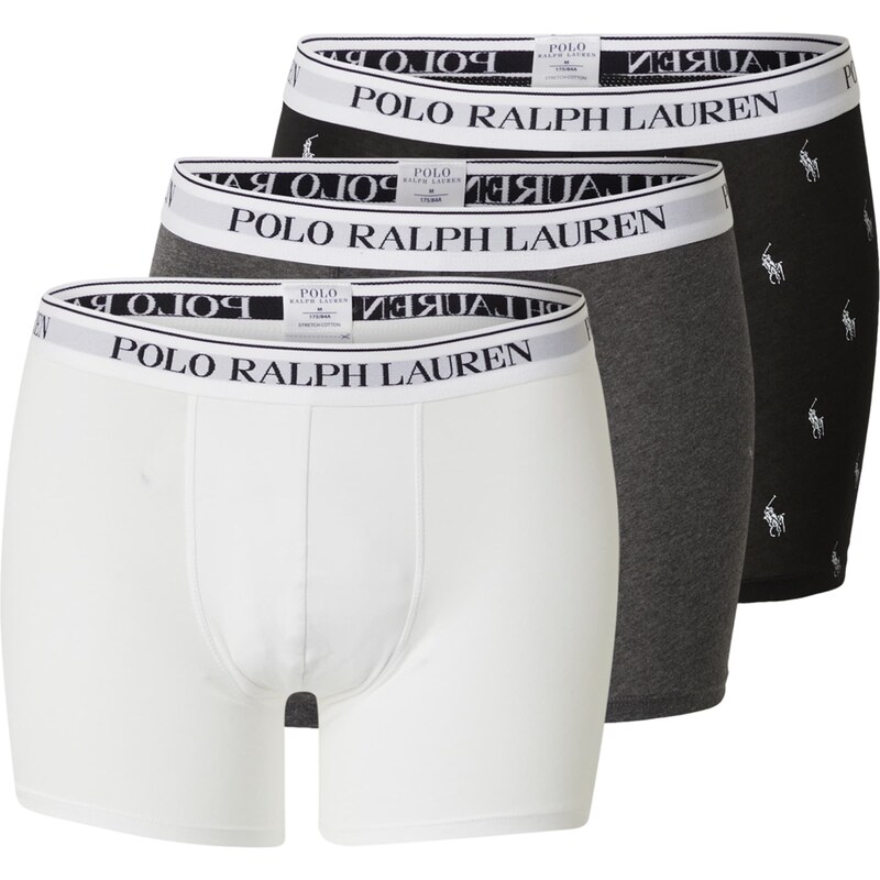Polo Ralph Lauren Boxerky šedá / tmavě šedá / černá / bílá