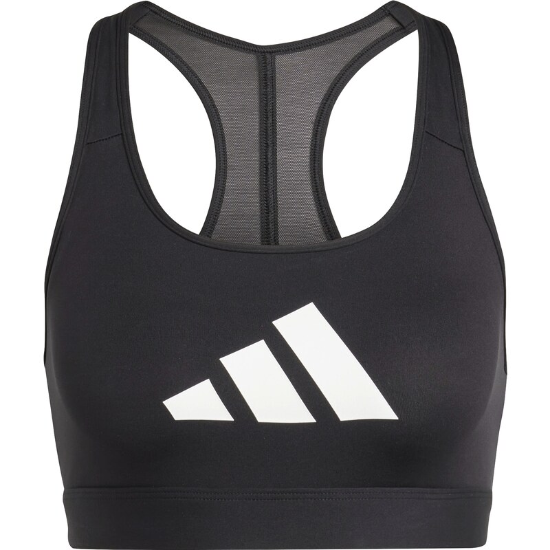 ADIDAS PERFORMANCE Sportovní podprsenka POWER REACT černá / bílá